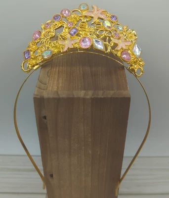 Disney Store Rapunzel Girls Jeweled Cosplay Headband Gold Tone Jewels Costume  - Image 1 of 4