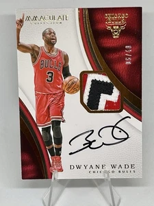 2016-17 Panini Immaculate Collection Dwyane Wade Patch Autographs 3 Color SSP/40 - Picture 1 of 15
