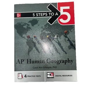 5 Steps to a 5: AP Human Geography 2025: Practice AP Tests + AP Content Review.. - Foto 1 di 2