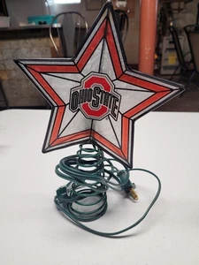 NCAA THE Ohio State University Logo Christmas Mosaic Tree Star Topper Light - Picture 1 of 2