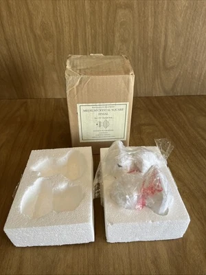 Juego de 2 acabados cuadrados de cristal medio de restauración de herrajes de plata antigua Foto 1 de 4