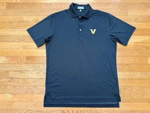 Polo de golf Peter Millar Summer Comfort Performance para hombre talla M negro Vanderbilt - Imagen 1 de 4