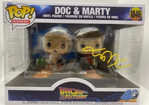 Michael J. Funko Pop firmato Fox! Moments Doc & Marty #1846 Pix Ufficiale - Foto 1 di 7