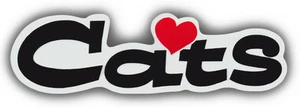 Imanes Pet Word: I LOVE CATS | Gatitos | Ideal para automóviles, camiones, refrigeradores - Imagen 1 de 1