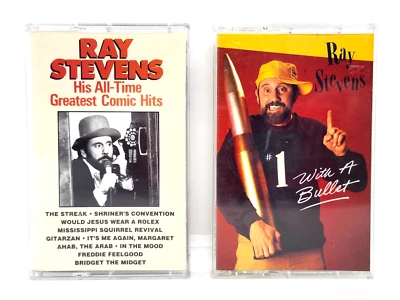 RAY STEVENS 2-CASSETTE LOT ~ HIS ALL-TIME GREATEST COMIC HITS & #1 WITH A BULLET - Image 1 of 4