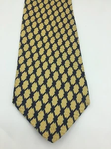 Collections By Georges De Paris 100% Silk Handmade In Italy Blue & Gold 57” Tie - Picture 1 of 4
