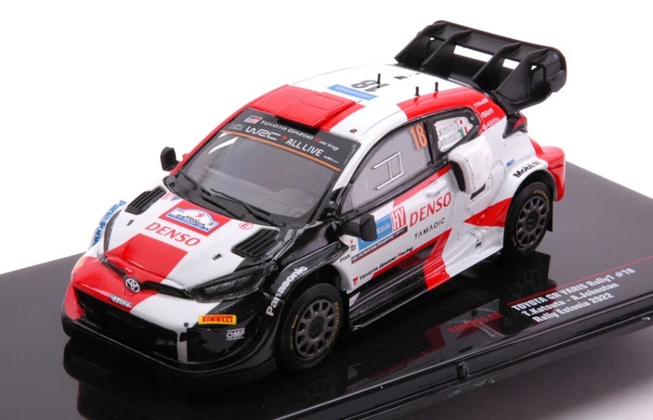 TOYOTA GR YARIS N.18 WRC RALLY ESTLAND 2022 KATSUTA/JOHNSTON 1 43 Ixo Model Auto