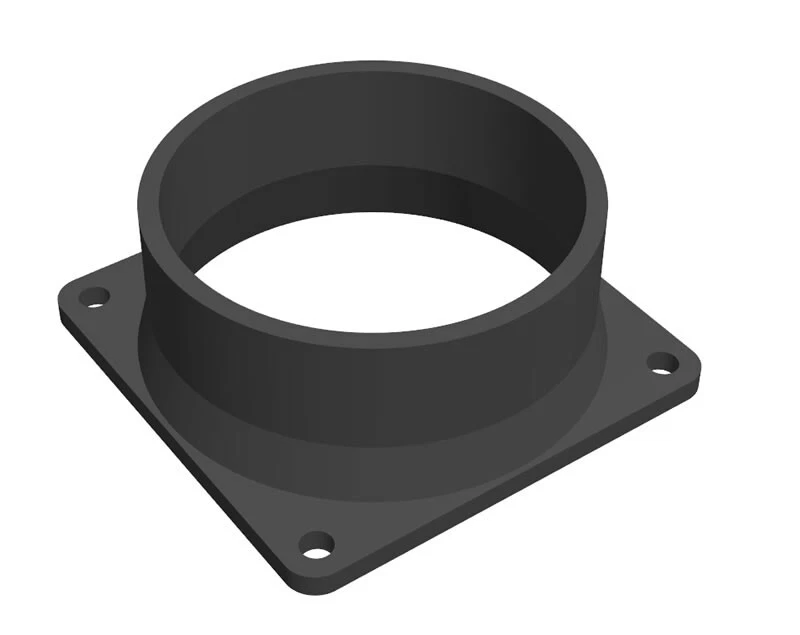 Lüfter Abluft Adapter 60 mm x 55 mm aus Kunststoff - Bild 1 von 1