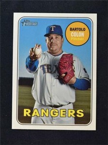 2018 Topps Heritage Base #606 Bartolo Colon - Texas Rangers