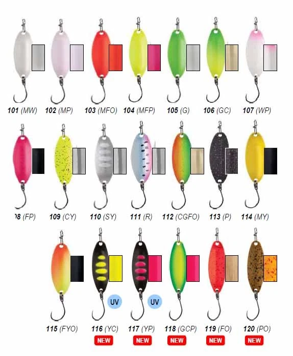 RAPTURE SPECIALE TROUT AREA SPOON IRIDE 34mm 2,8gr TROTA LAGO SPINNING AGONISMO