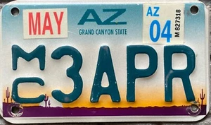 TARGA Originale USA x moto ARIZONA "Grand Canyon" NUMERAZIONE IN RILIEVO Harley - Foto 1 di 4