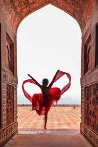 Taj Mahal Heart by Lin Jing Photography Art Print on Paper or Canvas Ships Free - Picture 1 of 3