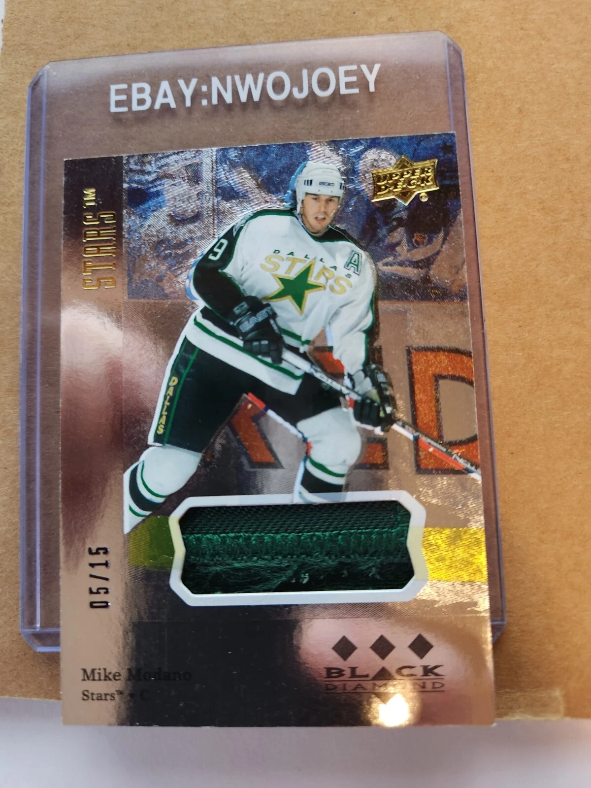 MIKE MODANO 2019-20 BLACK DIAMOND 96-97 TRIBUTE PURE PREMIUM PATCH RELICS /15