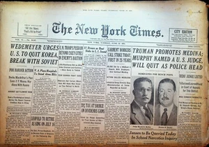 The New York Times June 12 1951 Korean War King Leopold Garment Workers Strike - Picture 1 of 2