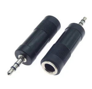BIG to SMALL Headphone Adapter Converter Plug 6.35mm to 3.5mm Jack Audio - Picture 1 of 1