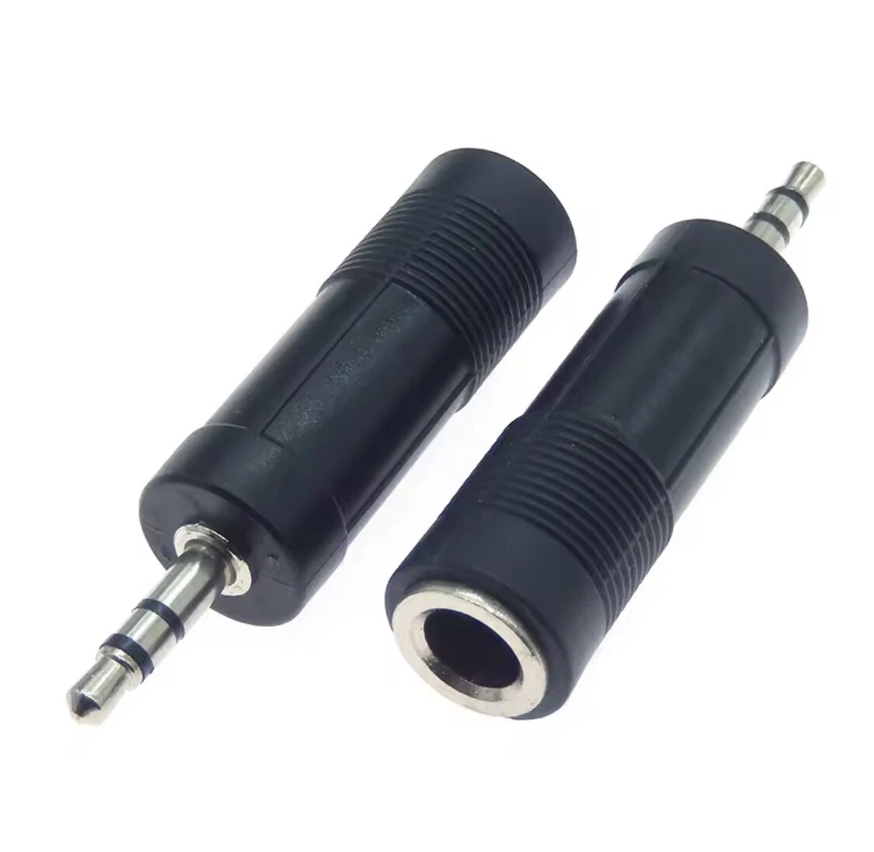 BIG to SMALL Headphone Adapter Converter Plug 6.35mm to 3.5mm Jack Audio - Image 1 of 1