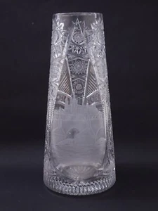 Jarrón de vidrio XL decoración pulida Praga vintage - 35,7 cm - 4 kg - recuerdo recuerdo - Imagen 1 de 8