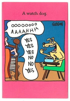 Valentine's Day Greeting Card Humorous Funny Watch Dog Happy Valentines Humour - Image 1 of 3