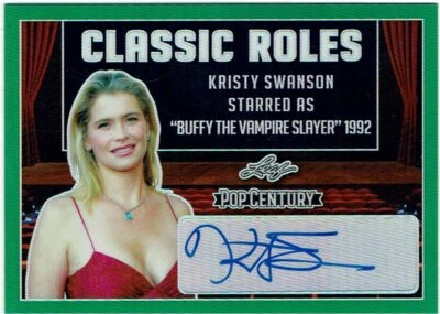 Tarjeta autógrafa Pop Century Signatures Leaf 2019 CR-KS1 Kristy Swanson #2/5 Foto 1 de 2