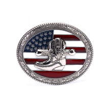 Western style New USA American flag eagle metal alloy fashion Men Belt.BuckRKUS