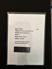 cameron thomas impeccable rookie autograph asia Redemption Card