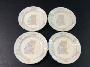 4er Set Tienshan Steinzeug Calico Katzen 7-1/2 Zoll Durchmesser Salatteller (EX) - Bild 1 von 8