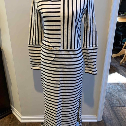 Maxi abito in perfette condizioni Tory Burch Harlie motivo a righe maglia 100% cotone