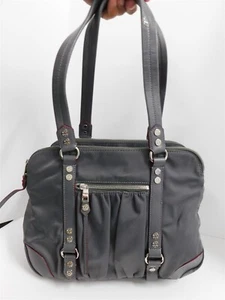 MZ Wallace Gray Nylon Leather Large Tote Bag - Picture 1 of 7