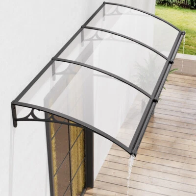 BEST-FURNITUREUK Door Canopy Outdoor Awning Shade Porch Patio Front Back Window Roof Rain Shelter