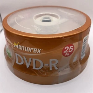 MEMOREX Recordable DVD-R 8X 4.7 GB 120 MIN VIDEO ~ 25 Pack ~ PC Recorder - Afbeelding 1 van 4