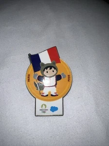 Prendedores patrocinadores olímpicos de París 2024, ¡Pin con fecha SalesForce! ¡Bandera francesa! - Imagen 1 de 7