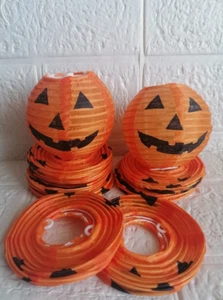 10 Pieces Halloween Jack-O-Lantern Paper Lanterns Halloween Hanging Pumpkins - Picture 1 of 5