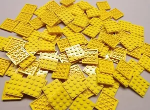 x100 NEU LEGO gelbe Platten 4x4 Ziegel Bau gelbe Grundplatten - Bild 1 von 1