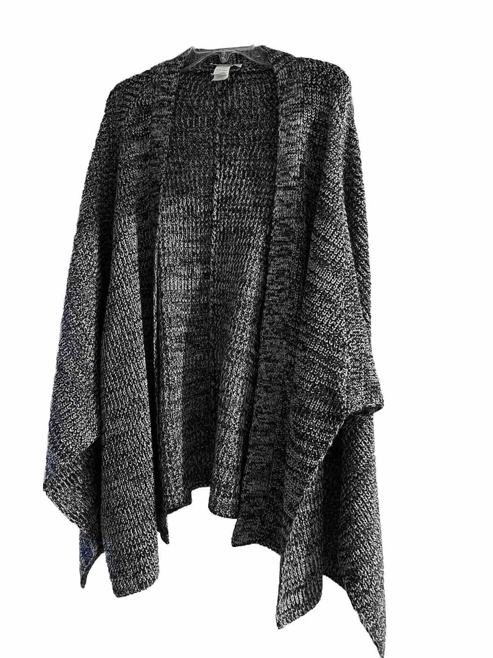 Rebecca Minkoff Wrap Shawl One Size, Salt &Pepper, soft and plush knit fabric - Image 1 of 3