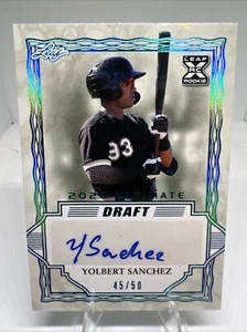 2020 Leaf Ultimate Draft Platinum Spectrum /50 Yolbert Sanchez #BA-YS1 Auto - Picture 1 of 2