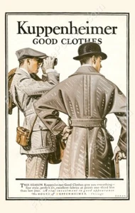 1921 Kuppenheimer men's clothes JC Leyendecker 2 men art ad NEW poster 16x24 - Picture 1 of 1
