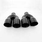 Stainless Steel Black Painting Exhaust Tips 3" Inlet Quad 4" Out Angle Cut