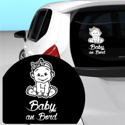 Baby A Bordo Adesivo Nome Desiderato A Bordo Adesivo Bianco 18x10 Cm N7E5A - Immagine 1 di 4