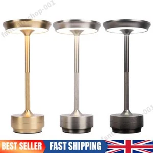 Retro LED Desk Lamp Touch Control Bedside Lamp Energy Saving for Hotel Cafe Bar - Picture 1 of 15