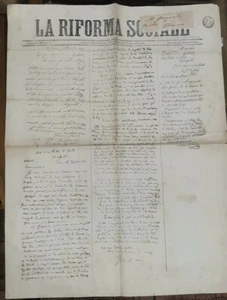 GIORNALE LA RIFORMA SOCIALE NUMERO 1 ANNO I 16 SETTEMBRE NAPOLI PALAZZO CIRELLA - Picture 1 of 3