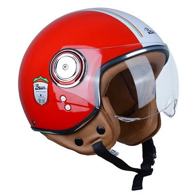 BEON Motorcycle Helmet for Adult Retro Vintage Half Face for Vespa  DOT Approved - Image 1 of 4