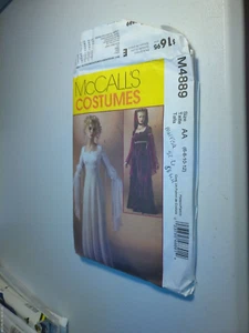 McCall's Sewing Pattern M4889  6-12 Goth Medieval Renaissance Costume Cosplay - Picture 1 of 1