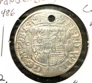 German states Brandenburg 1679 CS 1/12 thaler KM 486 Holed - Picture 1 of 2