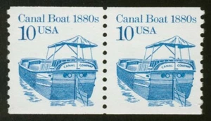 #2257 10c Canal Boat, Coil Pair, Mint **ANY 5=FREE SHIPPING** - Picture 1 of 1