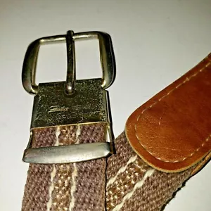 "Cinturón de tela tejida de colección Gutos WGerman SilverTone tonos grises aprx 35" - Imagen 1 de 7