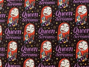 Nightmare Before Christmas Fabric - Sally Queen Of screams - 100% Cotton - BTY - Picture 1 of 5