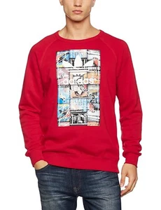 Nuova felpa maglione con logo Adidas Originals uomo maglione pullover top - rosso - Foto 1 di 2