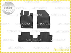 NEW LHD BLACK RUBBER FLOOR MATS CAR LINERS ALL WEATHER FOR CITROEN DS4 2021- - Picture 1 of 5
