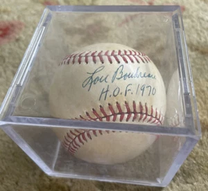 Lou Boudreau HOF 1970 Signed Baseball Official Ball MLB Red Sox Cleveland Ind - Picture 1 of 7