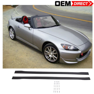 Fits 00-09 Honda S2000 Side Skirts Extensions Splitters Carbon Texture PP Foto 1 de 4